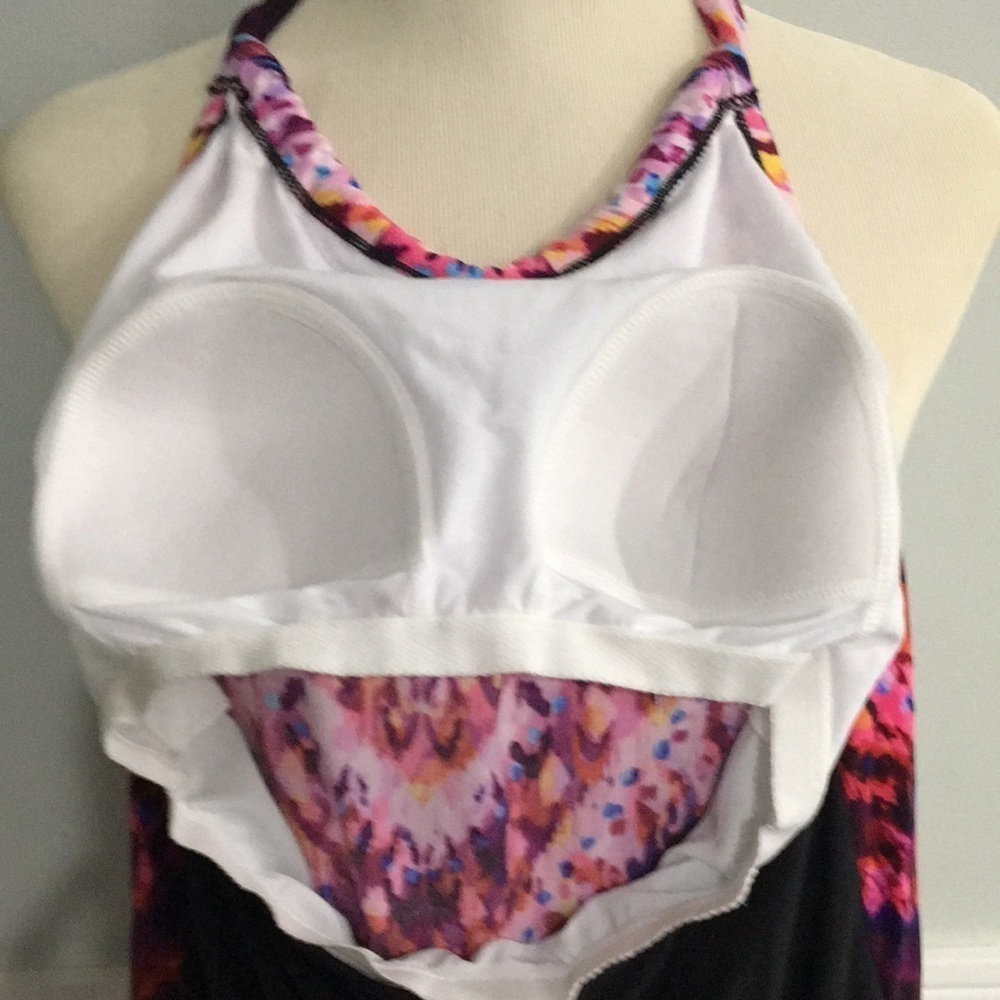Aqua Green Halter Swim Tankini Top Size Small - Picture 4 of 7